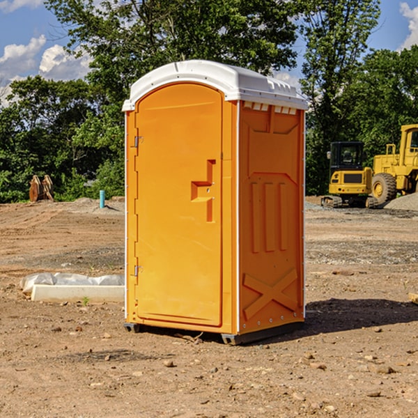 how often are the portable toilets cleaned and serviced during a rental period in Chacra Colorado